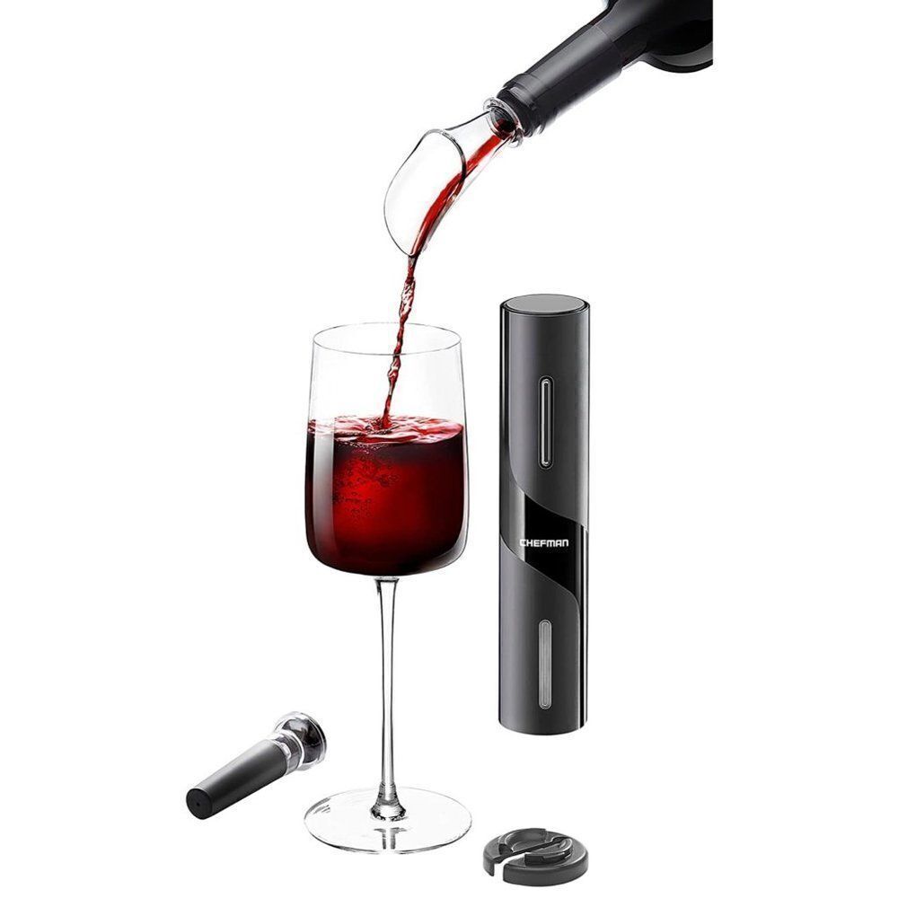 Chefman Electric Wine Opener 4 Piece Gift Kit NWT